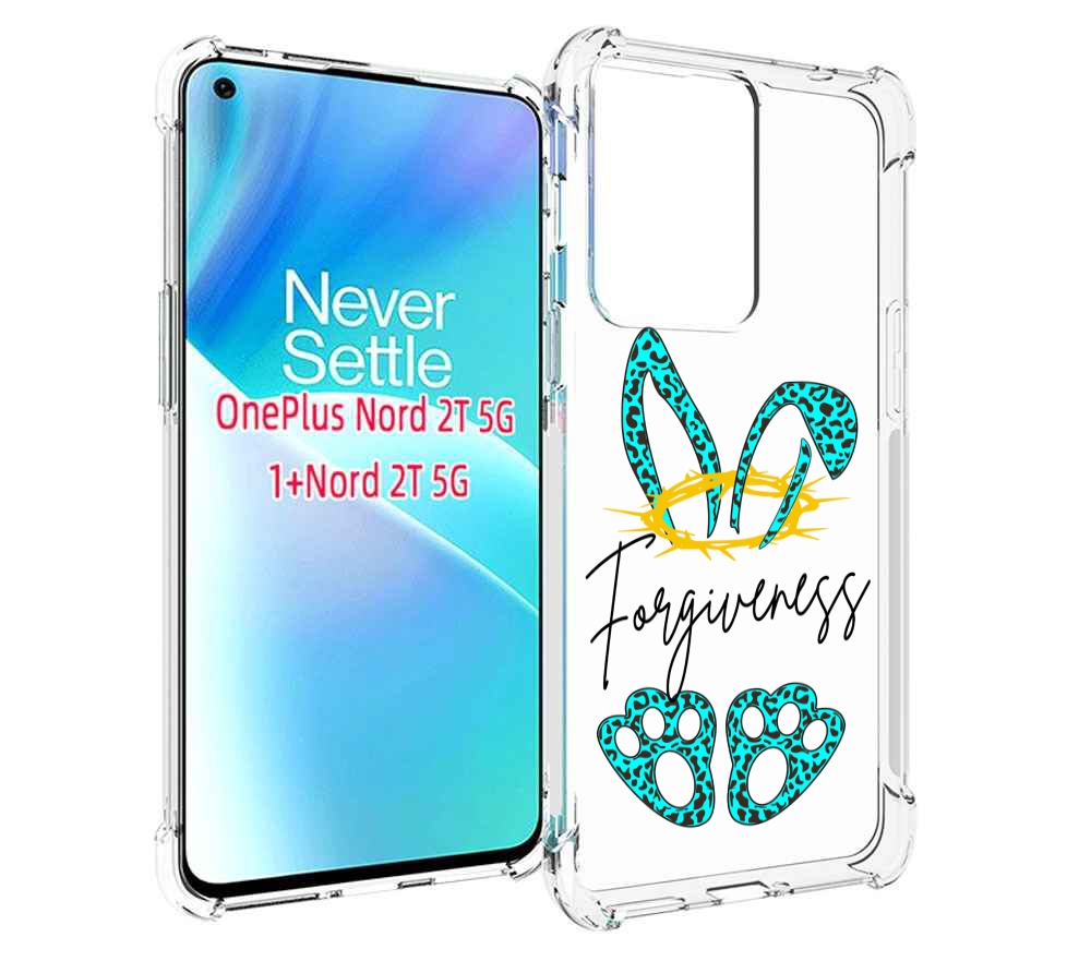 

Чехол MyPads бирюзовое лапки и ушки женский для OnePlus Nord 2T, Прозрачный, Tocco