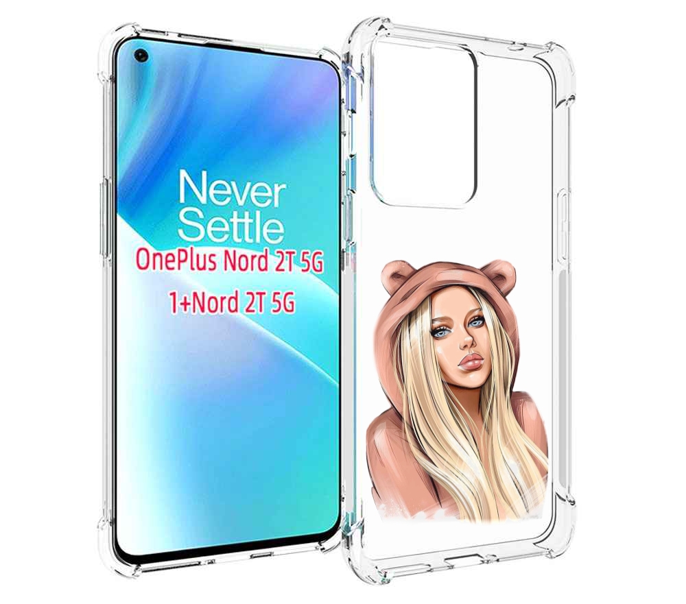 

Чехол MyPads блондинка-в-капюшоне женский для OnePlus Nord 2T, Прозрачный, Tocco