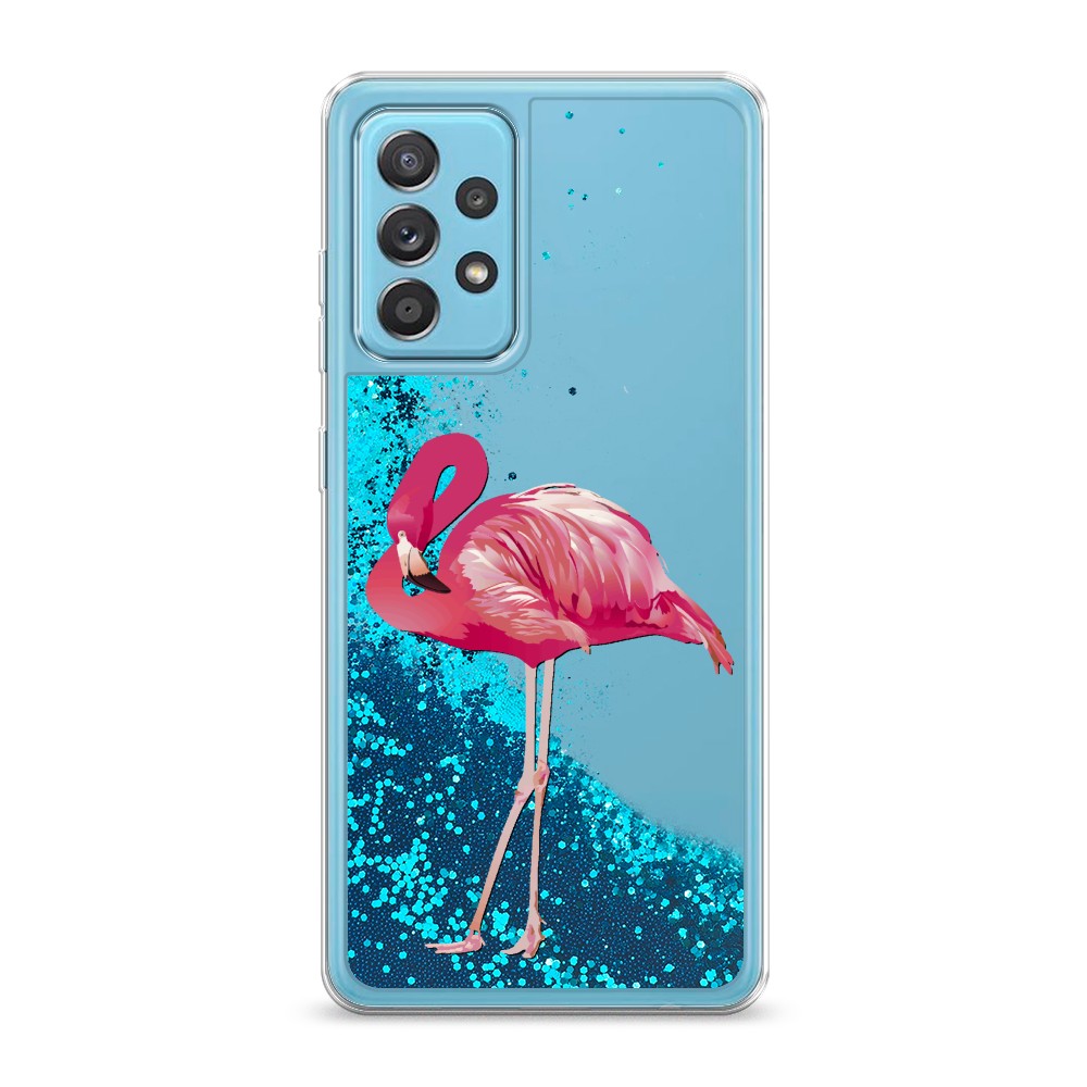 

Жидкий чехол с блестками "Застенчивый фламинго" на Samsung Galaxy A52, 2102493-1
