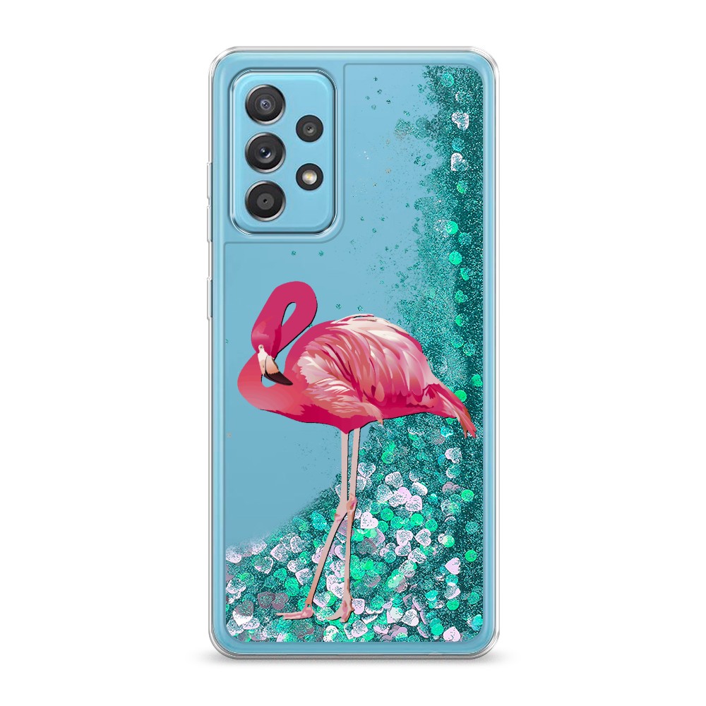 

Жидкий чехол с блестками "Застенчивый фламинго" на Samsung Galaxy A52s, 2106595-1