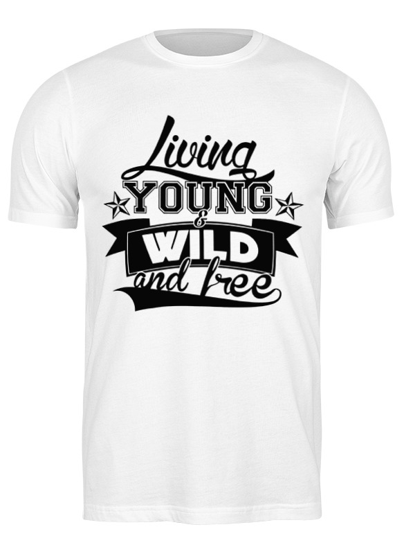

Футболка мужская Printio Young, wild and free белая 3XL, Белый, Young, wild and free
