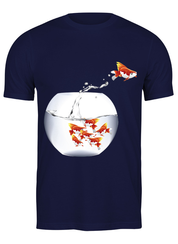 

Футболка мужская Printio Аквариум синяя XL, Синий, Аквариум