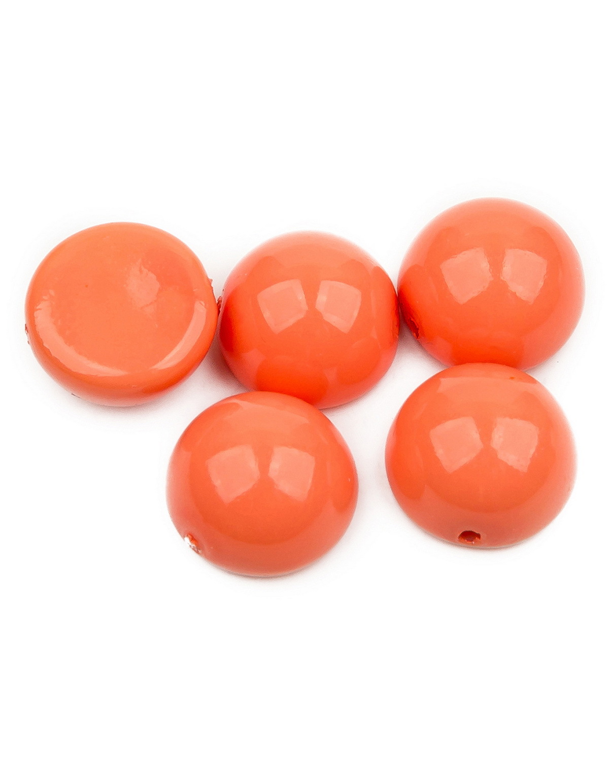 

Чешские бусины Czech Beads с одним отверстием Dome Bead, 10х6 мм, Peach Coral 5 шт, Разноцветный, Dome Beads