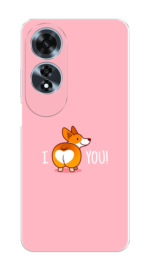 

Чехол на Oppo A60 "Корги I love you", Розовый;коричневый;белый, 2516950-1