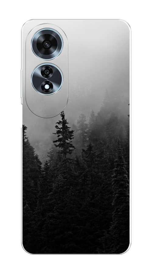 

Чехол на Oppo A60 "Туманный лес", Серый;черный, 2516950-1