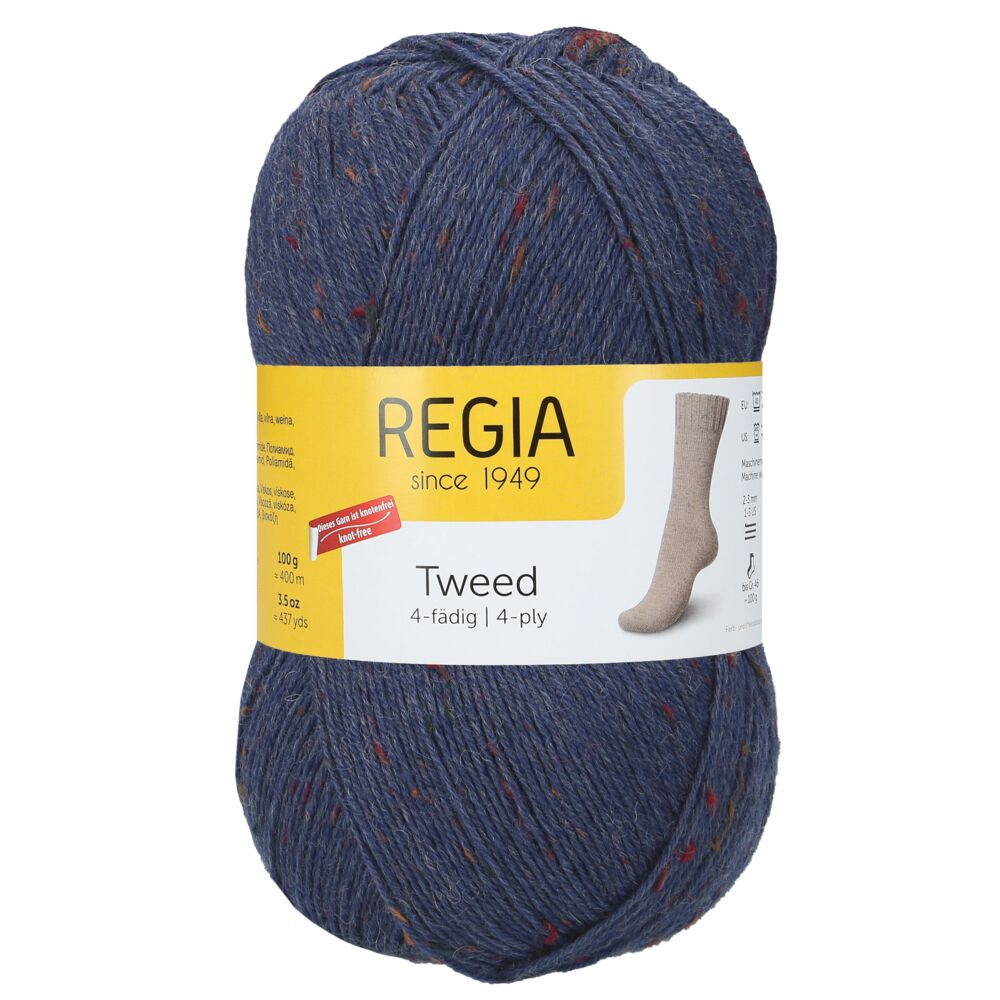 

Пряжа Regia Tweed 6-fadig 150g, Регия Твид 6 ниток MEZ, 9801624, синий, 00052 jeans tweed, синий, 00052, jeans tweed (джинсовый твид)