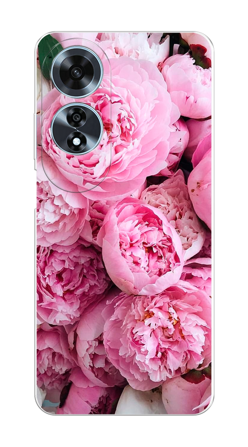 

Чехол на Oppo A60 "Розовые пионы", Бежевый;розовый, 2516950-1