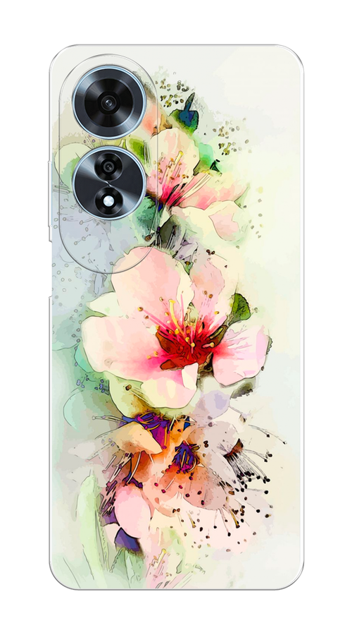 

Чехол на Oppo A60 "Нежные цветы", Зеленый;розовый, 2516950-1