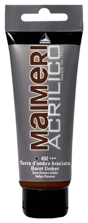 Краска акриловая Maimeri Acrilico 75 мл земля умбры жженая 689₽