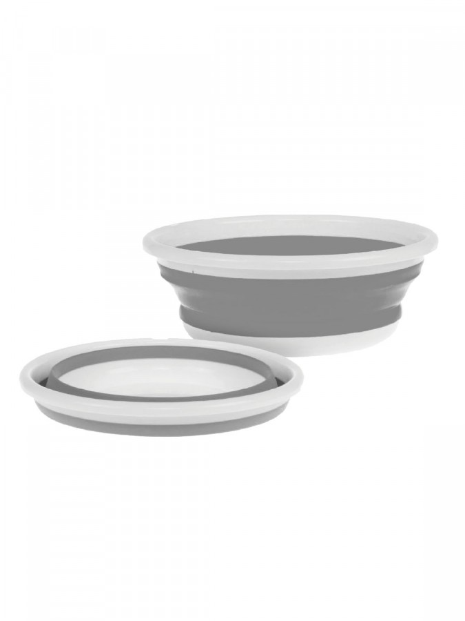 

Таз складной силиконовый ES-BS-portable-5l-33x12/4-white/gray Estares, Белый;серый