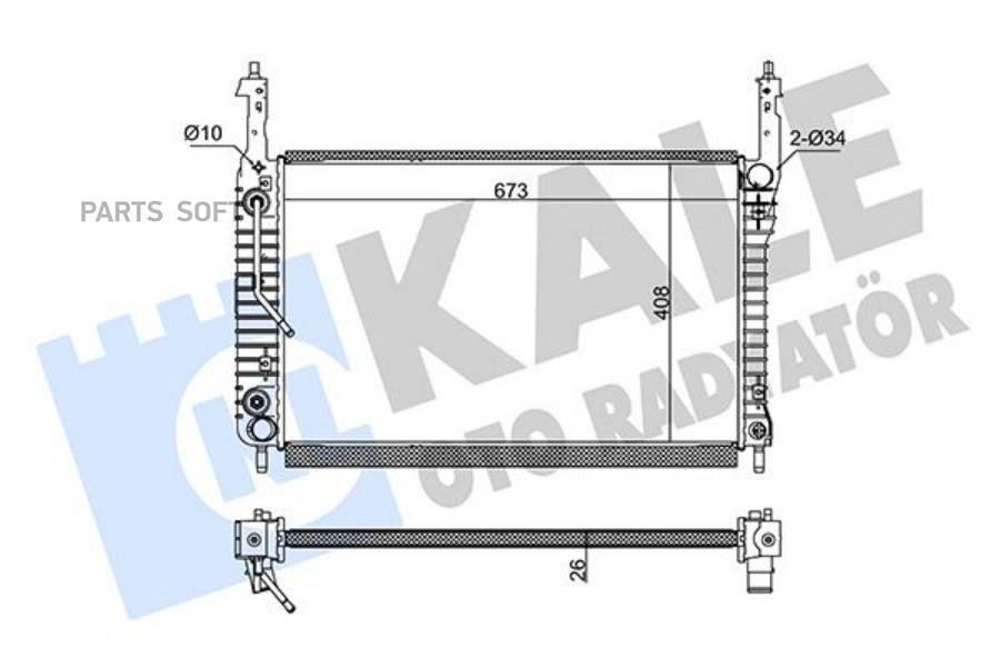 

Радиатор Opel Antara A 06>11 KALE 342240