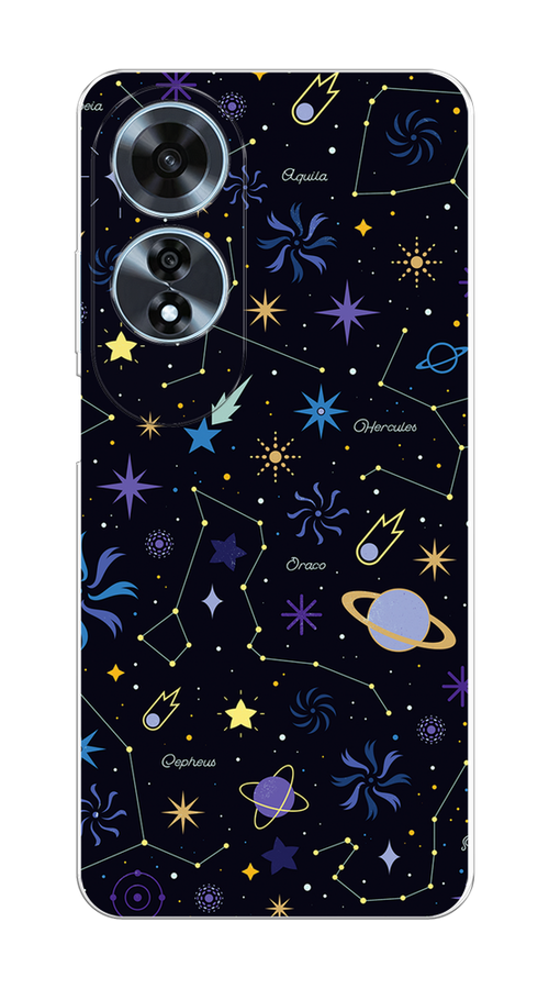 

Чехол на Oppo A60 "Цветной космос", Желтый, 2516950-1