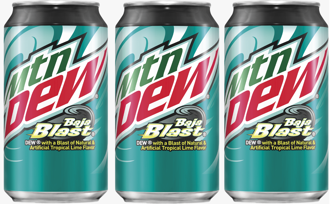 Газированный напиток Mountain Dew Baja Blast, 355 мл х 3 шт