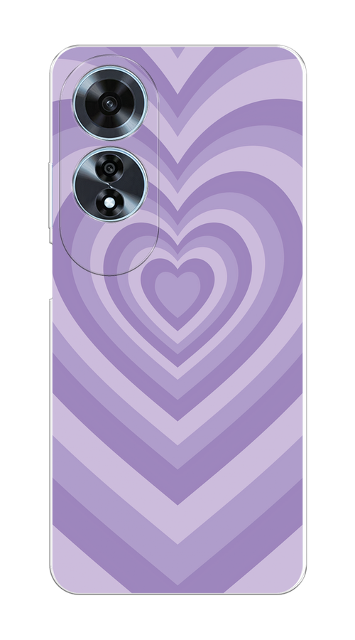 

Чехол на Oppo A60 "Violet heart latte", Фиолетовый, 2516950-1