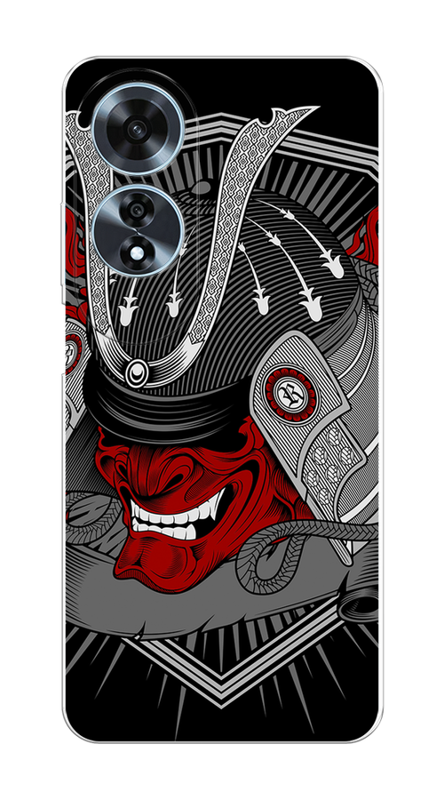 

Чехол на Oppo A60 "Красная маска самурая", Белый;красный;черный, 2516950-1
