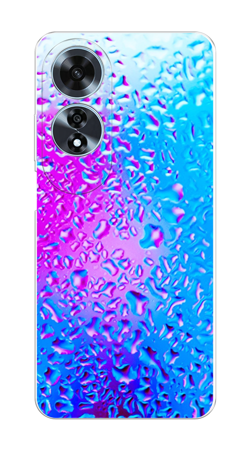 

Чехол на Oppo A60 "Капли на стекле", Бирюзовый;розовый, 2516950-1