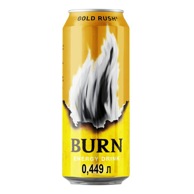 

Энергетический напиток Burn Burn Gold Rush со вкусом барбарис-карамель газированный 0,449л