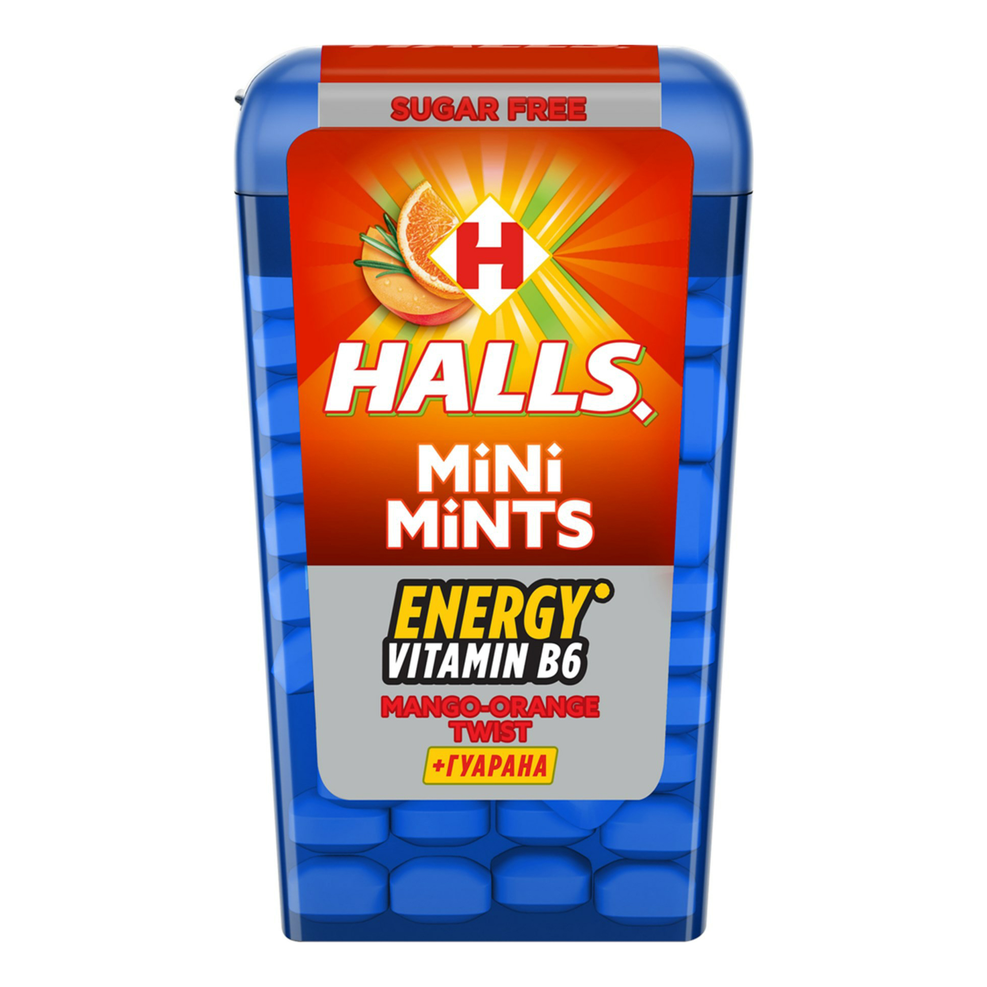 Леденцы Halls Mini Mints манго-апельсин-витамин B6 12,5 г