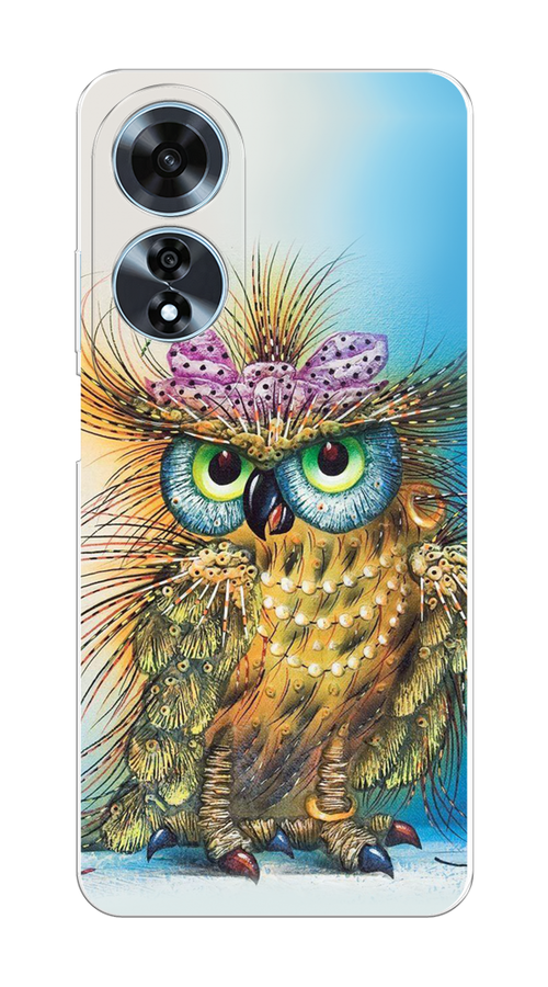

Чехол на Oppo A60 "Модная сова", Коричневый;голубой, 2516950-1