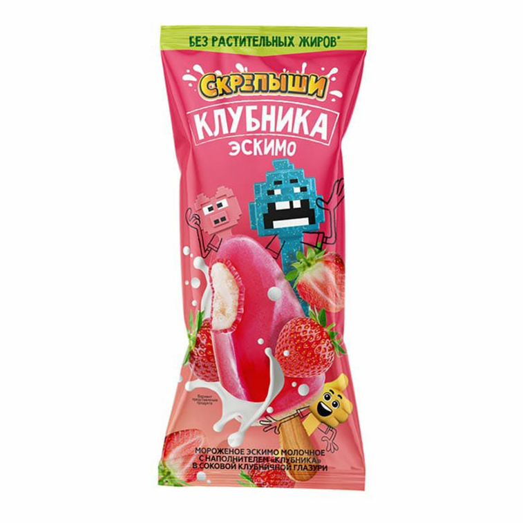 

Мороженое молочное Скрепыши клубничное 60 г
