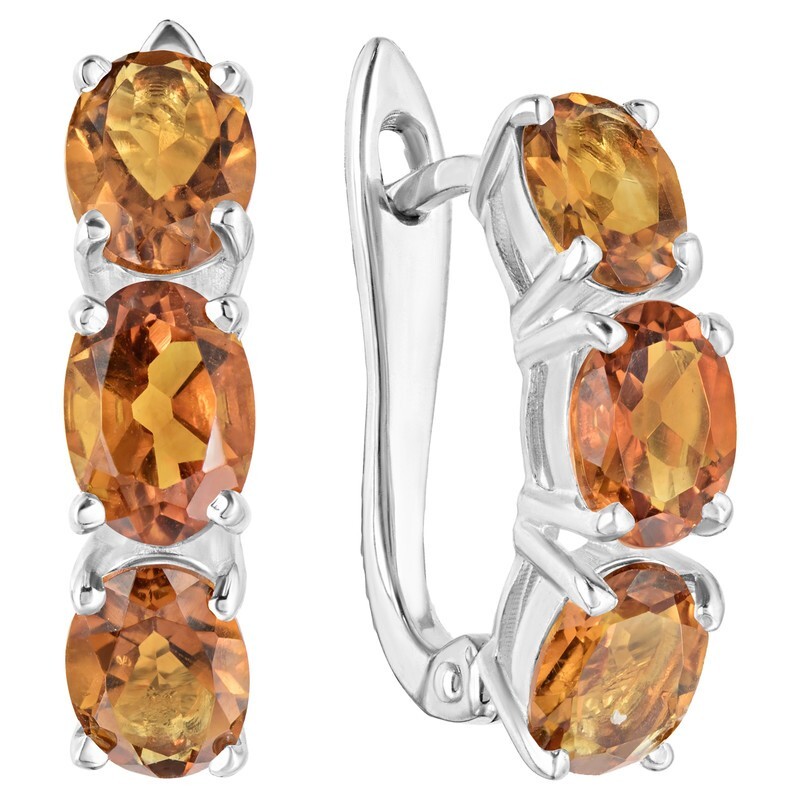 

Серьги из серебра с цитрином LAZURIT-ONLINE 8520PD, 8520PD