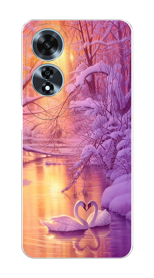 

Чехол на Oppo A60 "Зима 1", Фиолетовый;желтый, 2516950-1