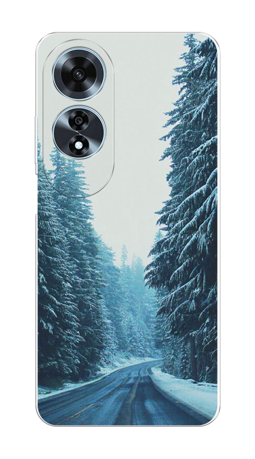 

Чехол на Oppo A60 "Зима 9", Бежевый;голубой;черный, 2516950-1