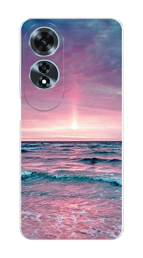 

Чехол на Oppo A60 "Восход 3", Розовый;голубой, 2516950-1
