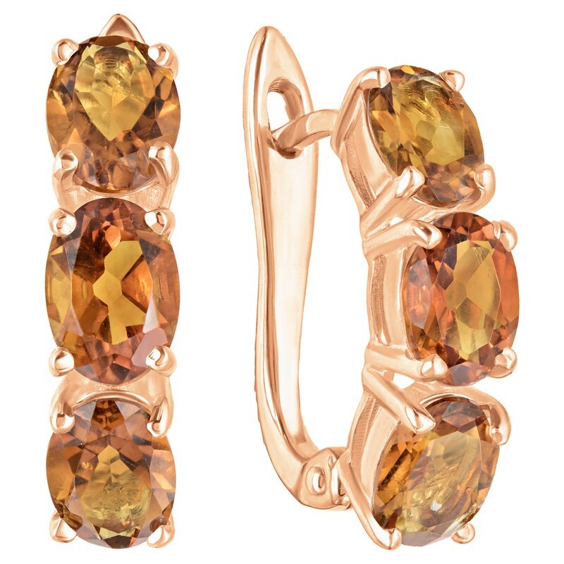 

Серьги из серебра с цитрином LAZURIT-ONLINE 8520YG, 8520YG