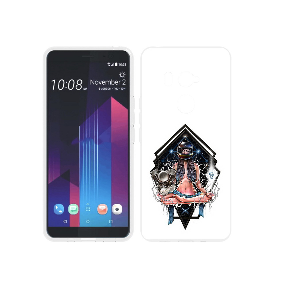 

Чехол MyPads Tocco для HTC U11 EYEs красивая девушка в шлеме, Прозрачный, Tocco