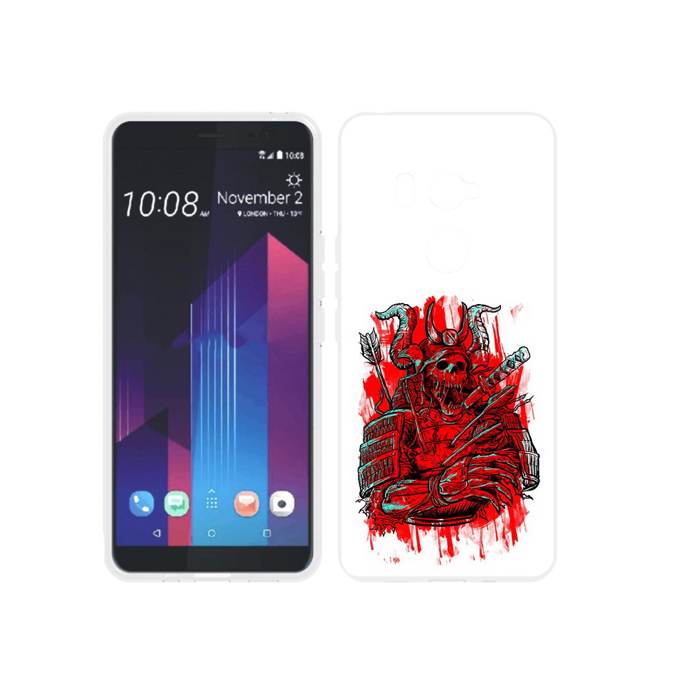 

Чехол MyPads Tocco для HTC U11 EYEs красный скелет воин, Прозрачный, Tocco