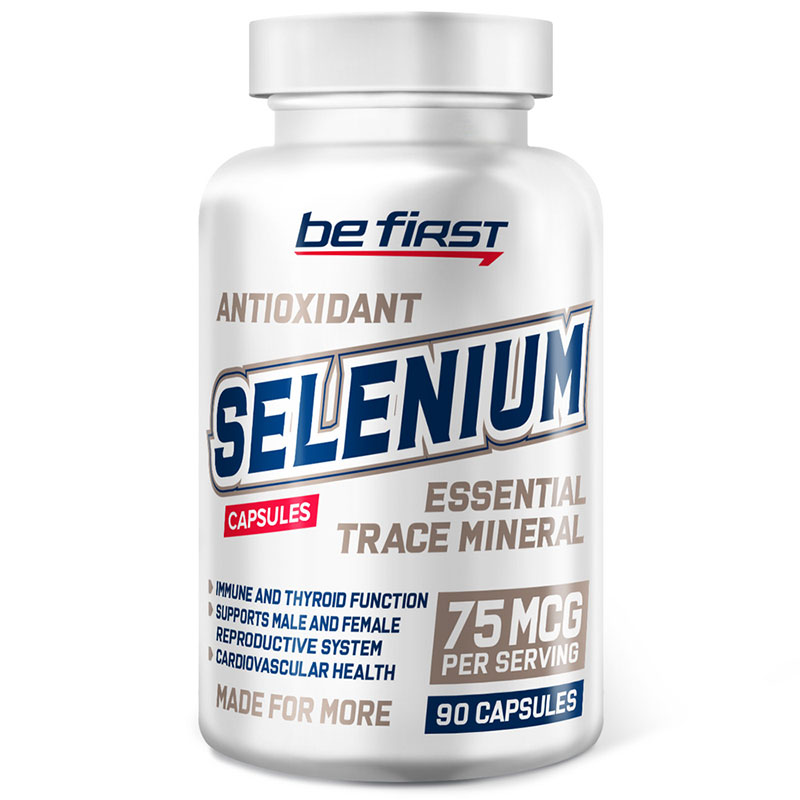 Витамины спортивные Be First Selenium, 75 mcg (90 капсул)