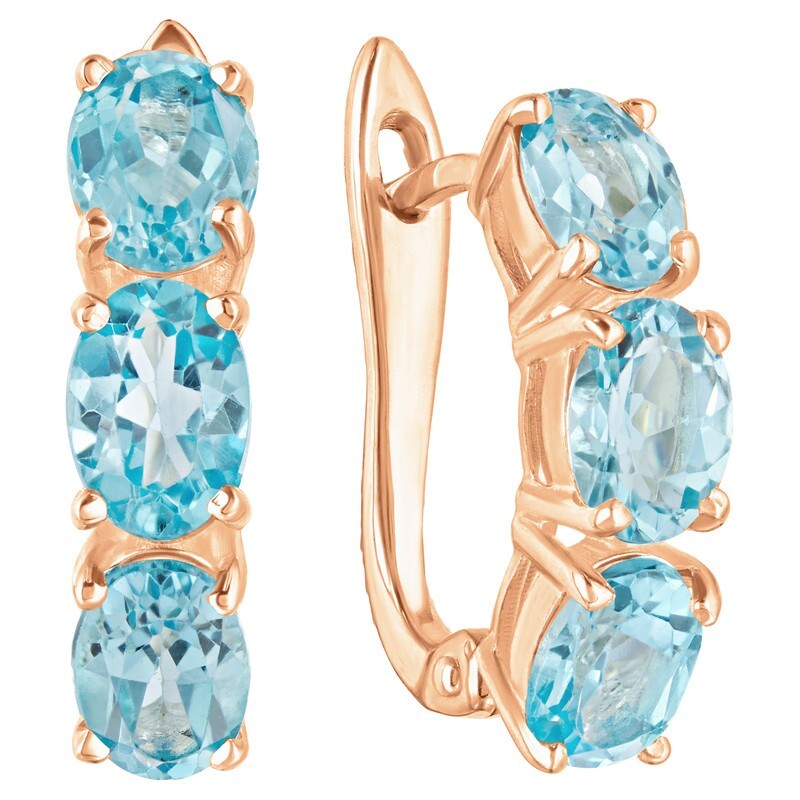

Серьги из серебра с топазом LAZURIT-ONLINE 8521RG, 8521RG