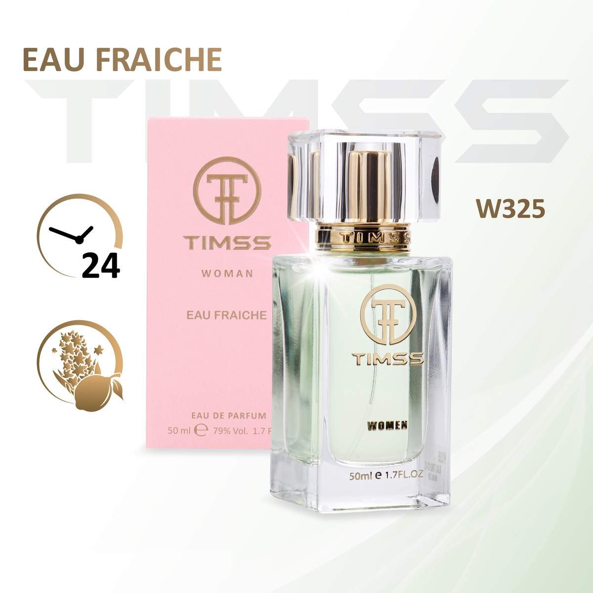 Духи женские TIMSS EAU FRAICHE по мотивам Chance Eau Fraiche (Chanel) 50 мл