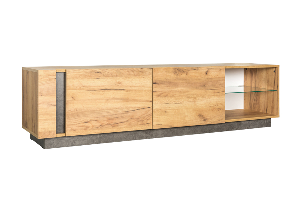 

Тумба НОНТОН Арчи, 180x41.3x46.1 см, дуб крафт золотой / камень темный