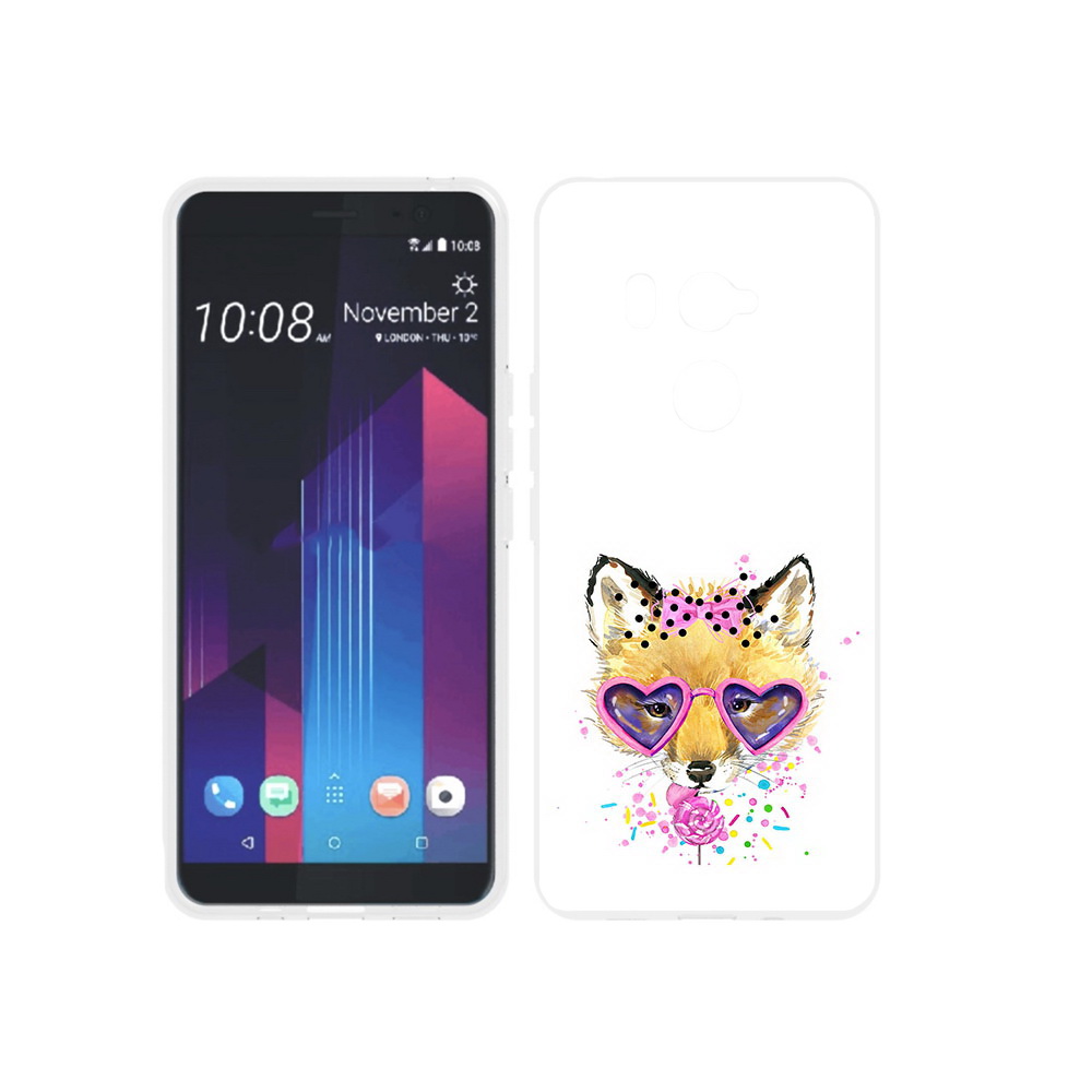 

Чехол MyPads Tocco для HTC U11 EYEs лисенок с бантиком, Прозрачный, Tocco