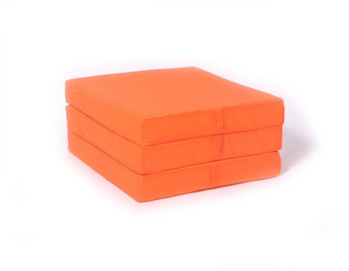 фото Пуф матрас мобильный складной моби wowpuff 67*61*33 см, оксфорд, оранжевый