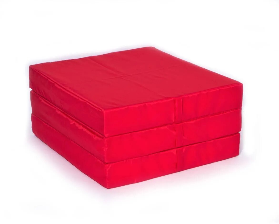 фото Пуф матрас мобильный складной моби wowpuff, 67х61х30 см, оксфорд, красный