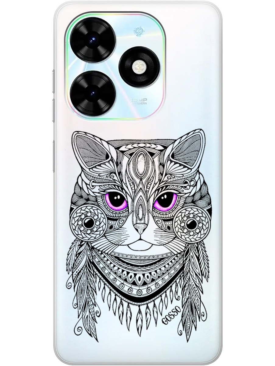 

Силиконовый чехол на Infinix Hot 40i с рисунком "Grand Cat" прозрачный, Прозрачный;фиолетовый;черный, 20011892