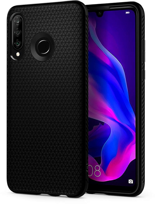 фото Чехол spigen liquid air (l39cs25738) для huawei p30 lite/nova 4e (black)