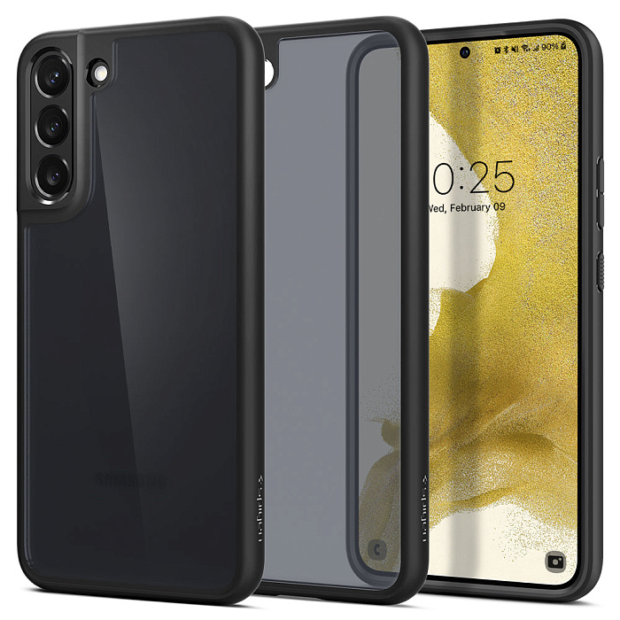 

Чехол Spigen Ultra Hybrid (Acs03990) для Samsung Galaxy S22 (Frost Black), Черный
