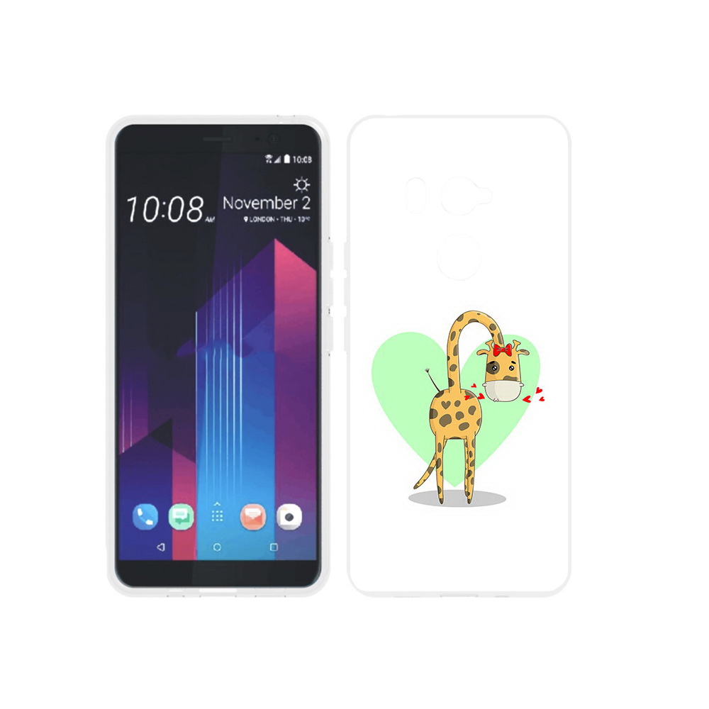 

Чехол MyPads Tocco для HTC U11 EYEs Влюбленный жираф 14 февраля, Прозрачный, Tocco