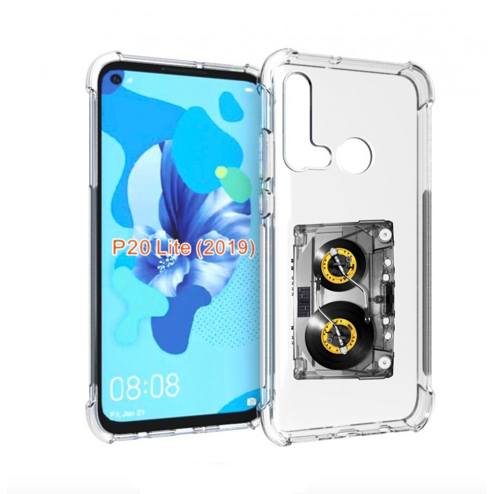 

Чехол бампер MyPads Кассета музыкальная для Huawei P20 Lite (201, Прозрачный, Tocco