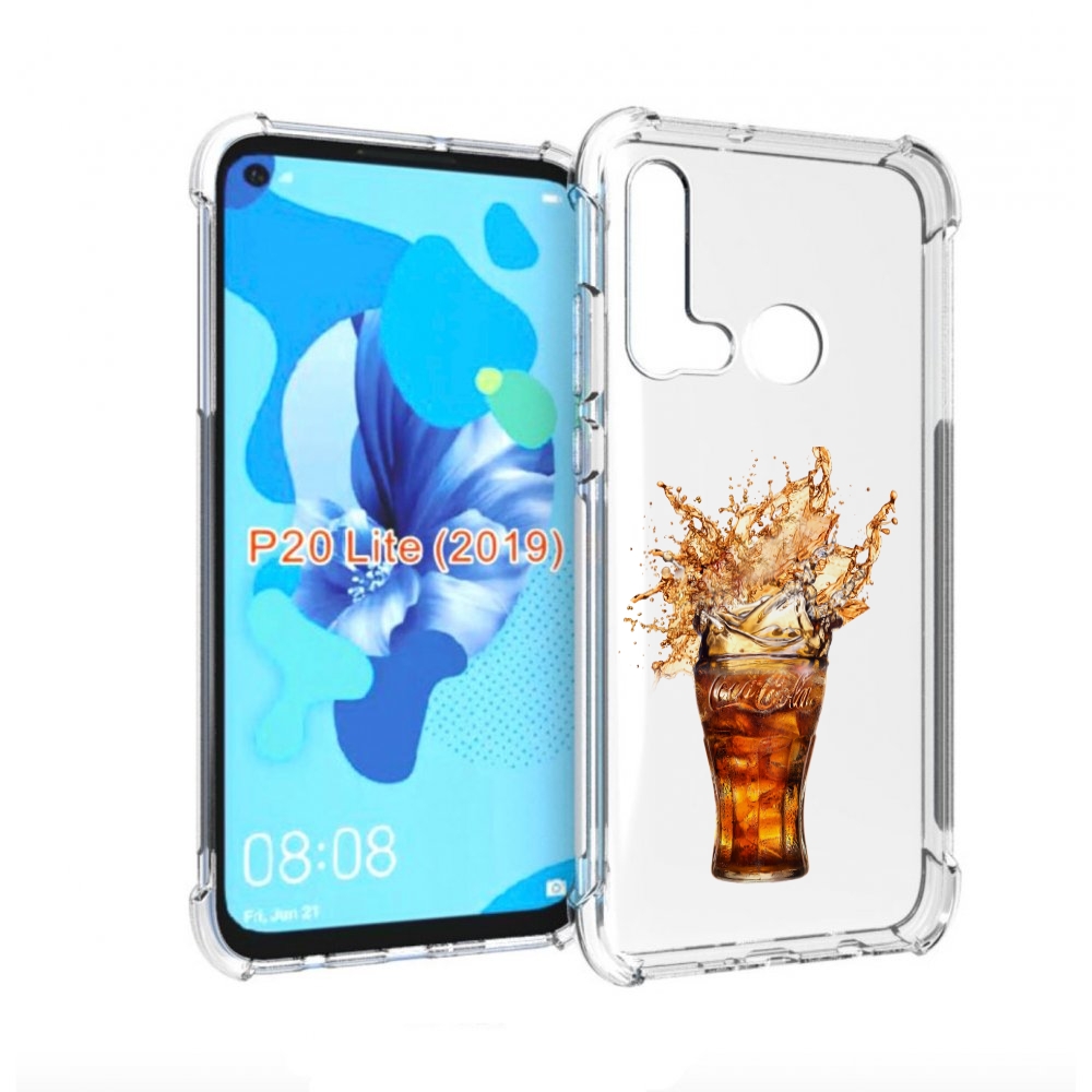 

Чехол бампер MyPads Кола-в-стакане для Huawei P20 Lite (2019), Прозрачный, Tocco