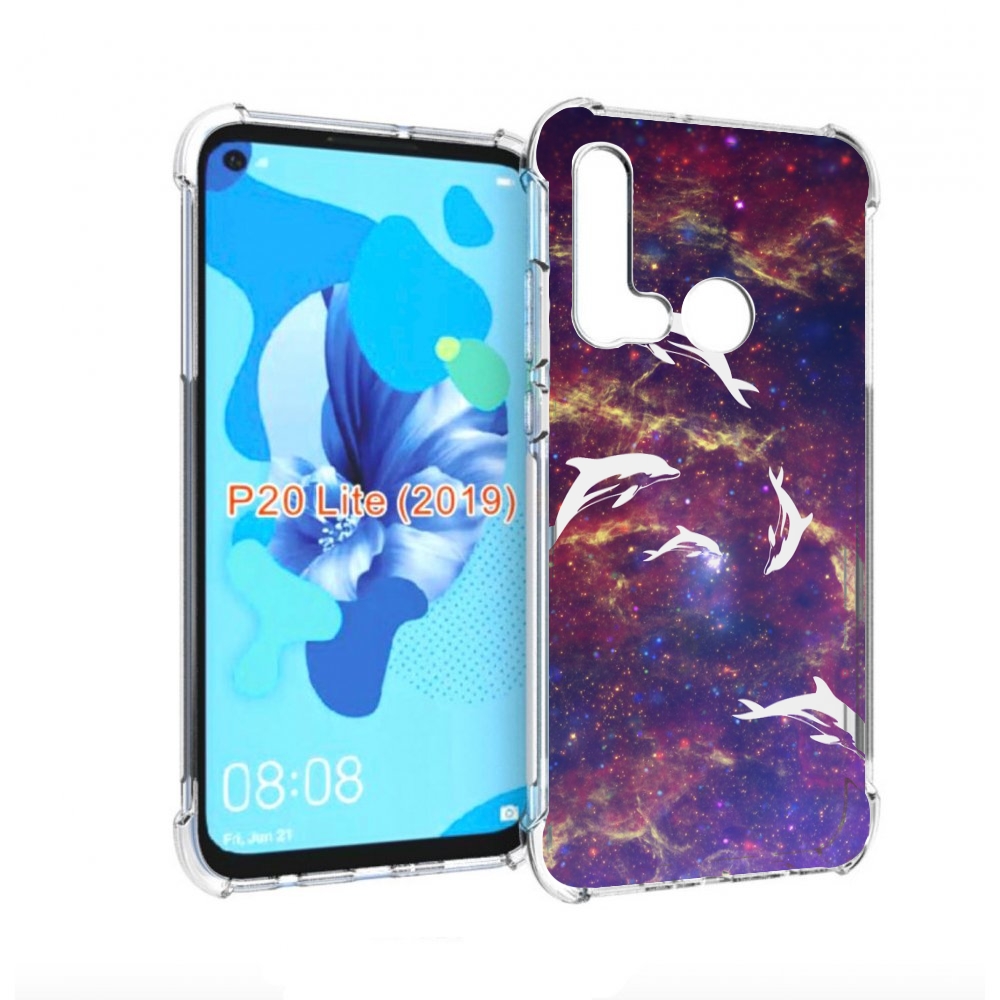 

Чехол бампер MyPads Космические-дельфины для Huawei P20 Lite (20, Прозрачный, Tocco