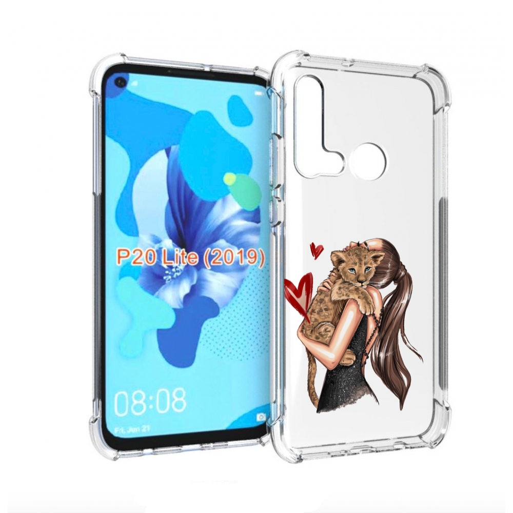Чехол бампер MyPads Кошачья-любовь для Huawei P20 Lite (2019)