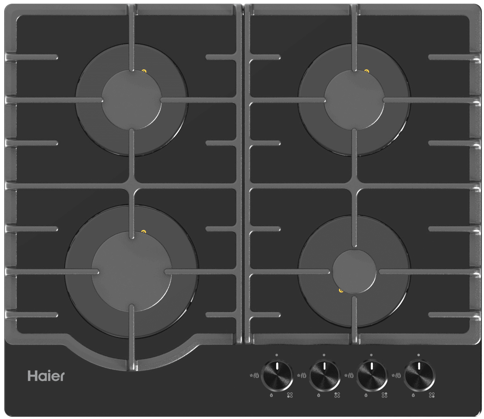 

Встраиваемая варочная панель газовая Haier HHX-G64RNLB черный, HHX-G64RNLB