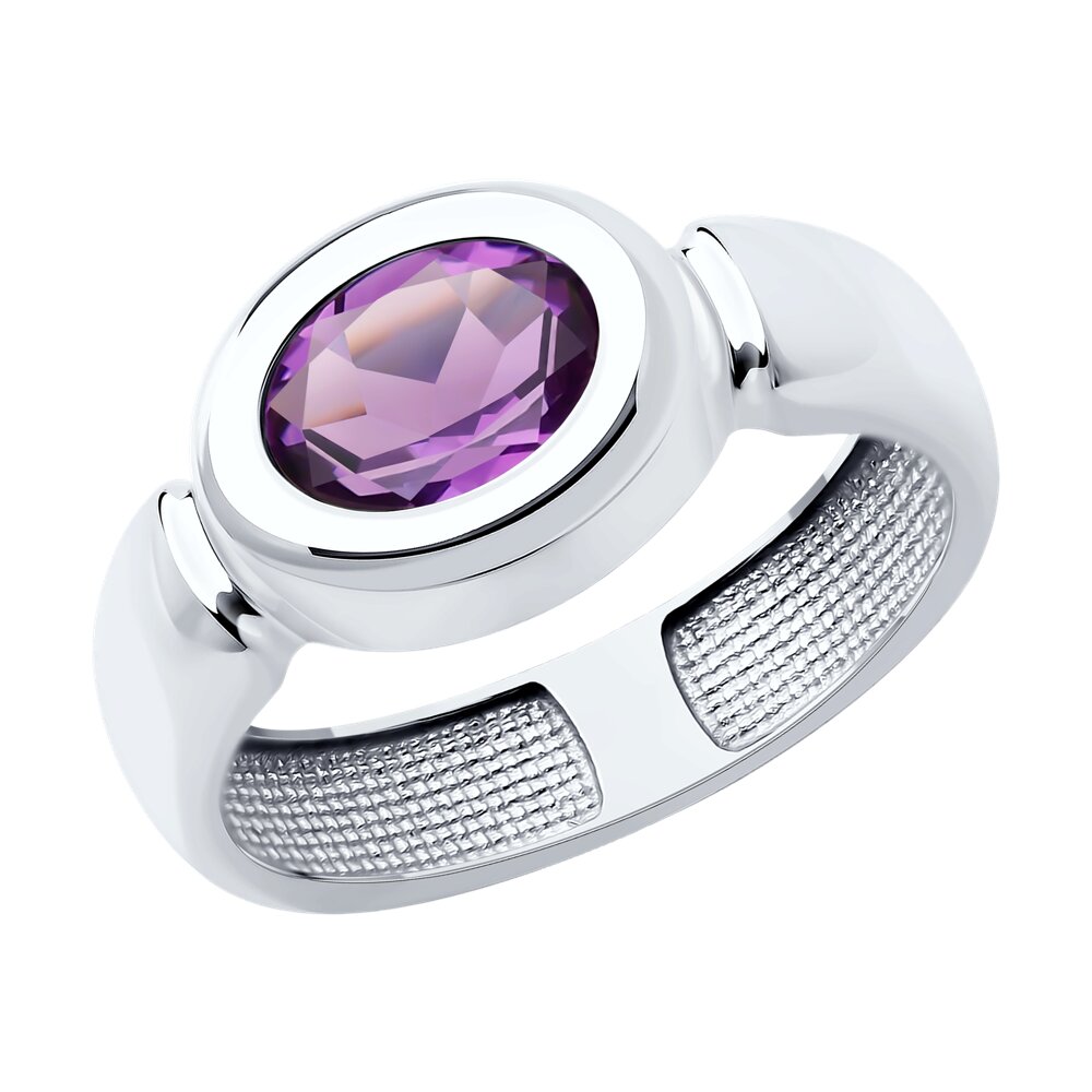 

Кольцо из серебра р.  SOKOLOV 92014539, аметист, 92014539