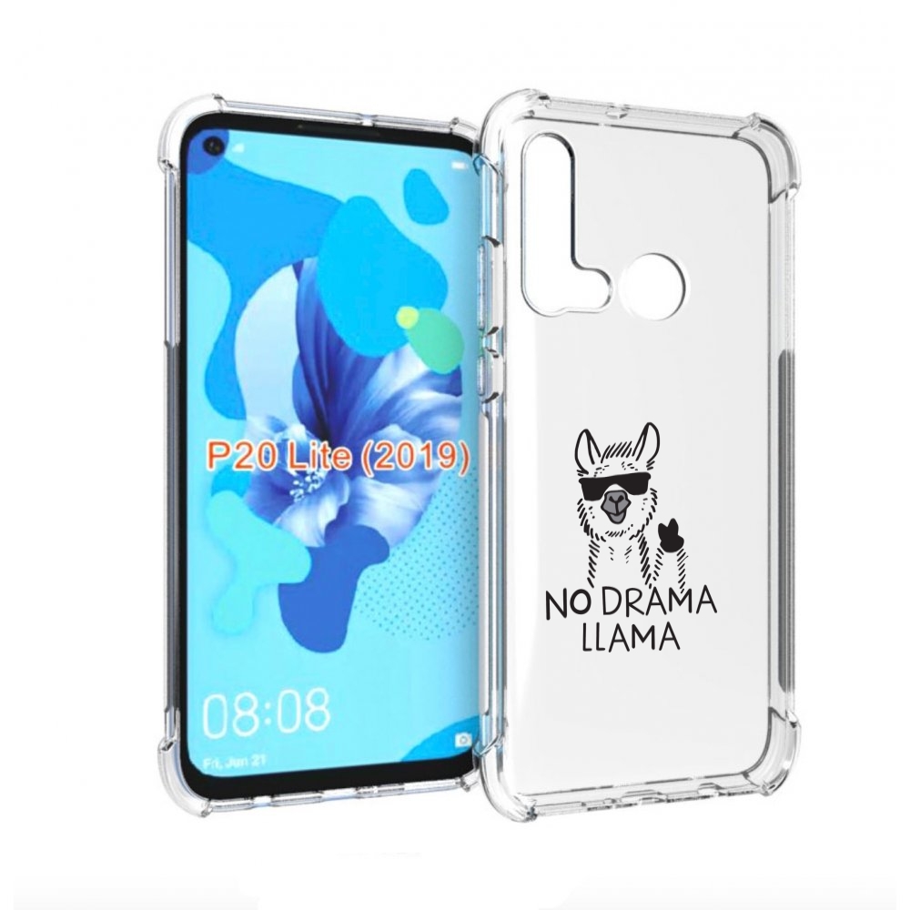 

Чехол бампер MyPads Лама для Huawei P20 Lite (2019), Прозрачный, Tocco