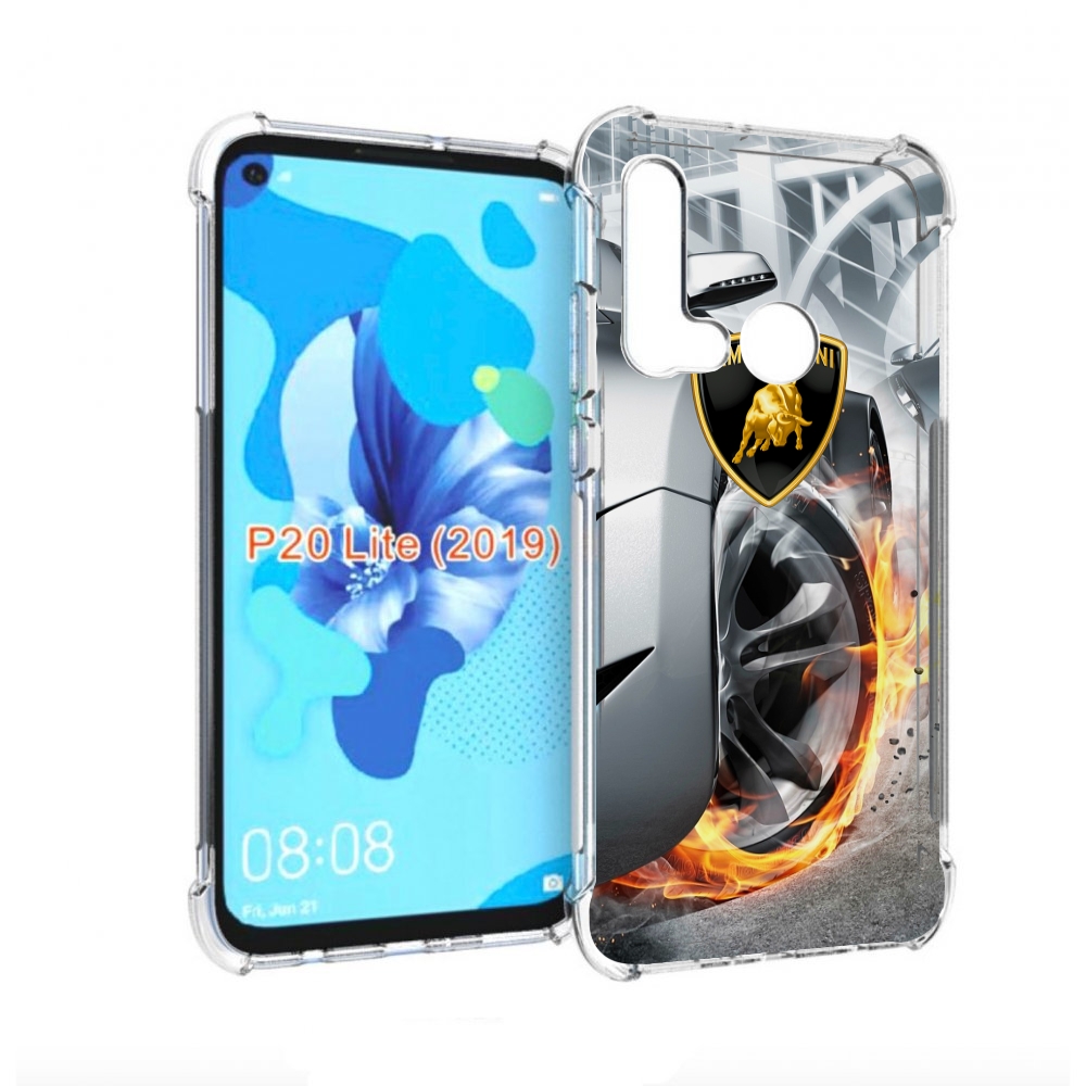 Чехол бампер MyPads Ламборгини мужской для Huawei P20 Lite (2019
